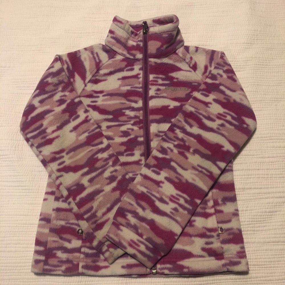 Columbia girls pink camp fleece